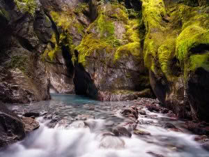 Canyon in Haast region, New Zealand.