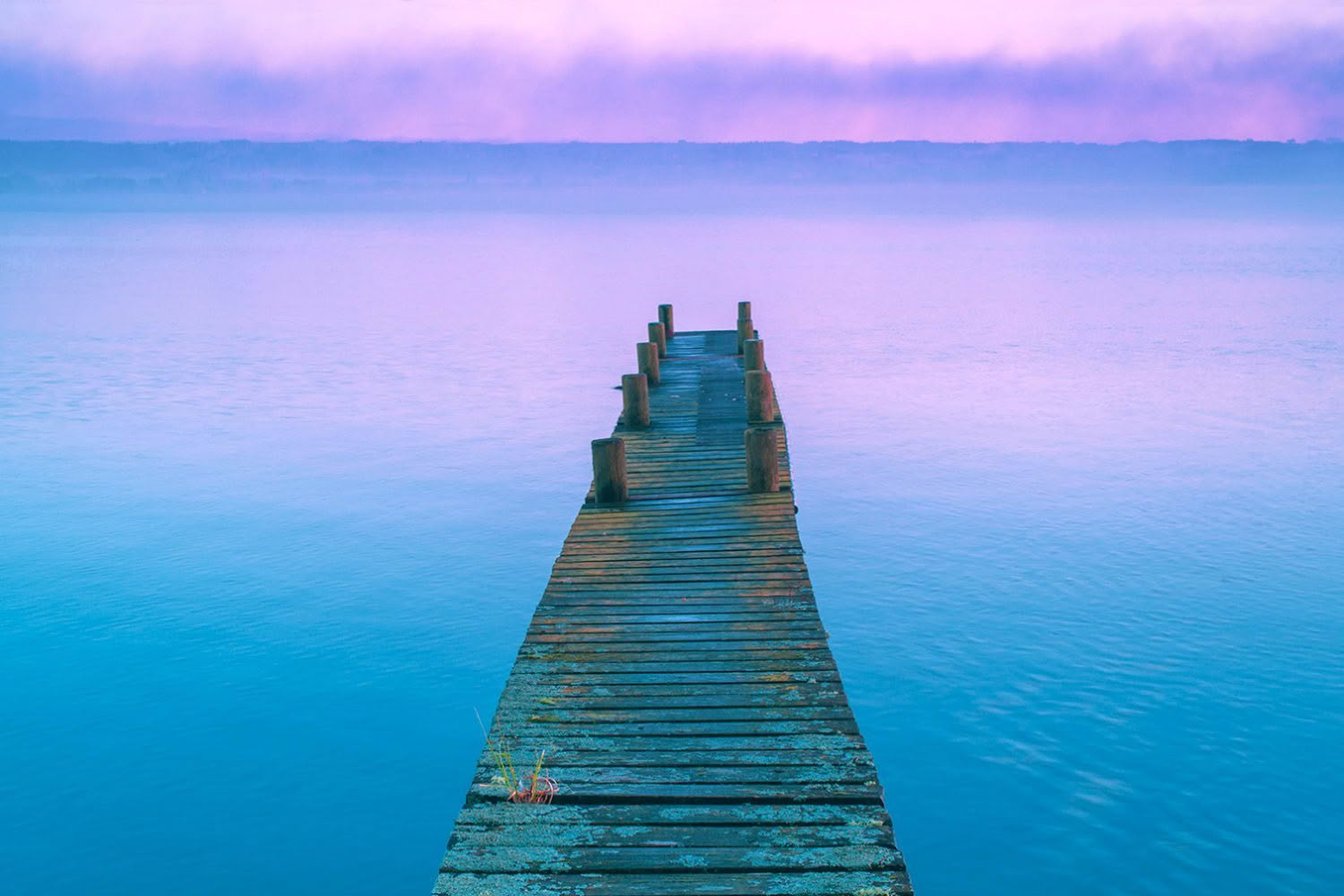 Jetty on Lake Rotorua, Bay Of Plenty, New Zealand