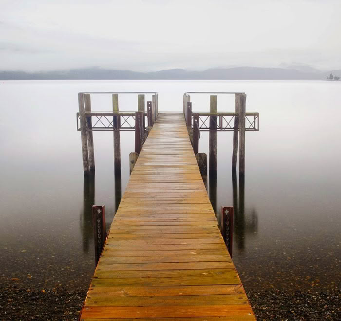 Jetty on Lake Te Anau, Southland, New Zealand