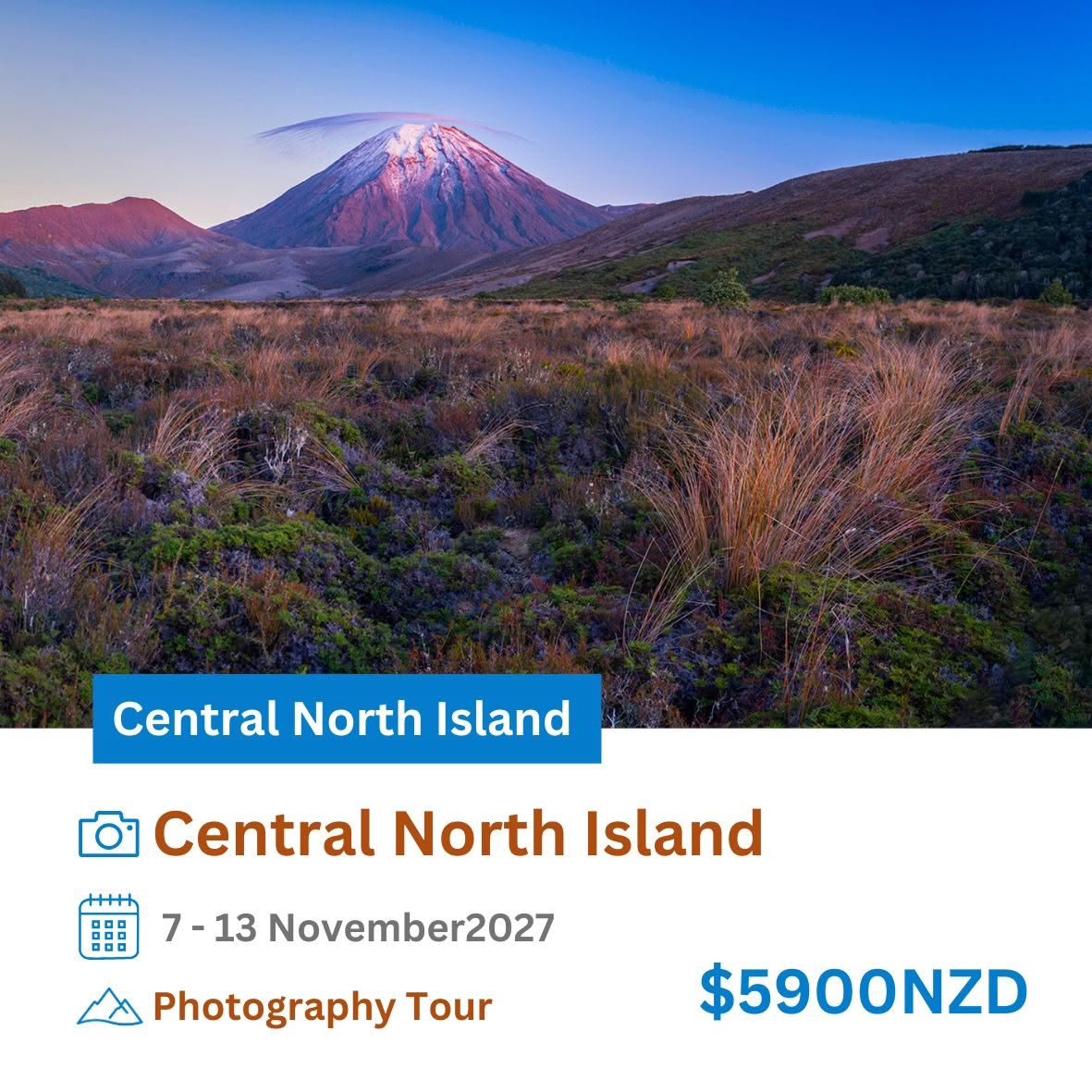Central North Island Photography Tour