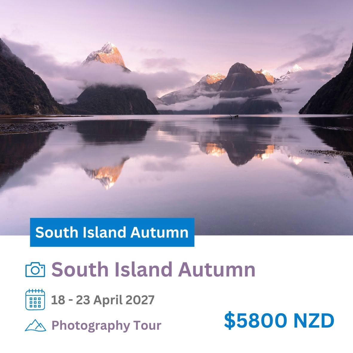 South Island Autumn Photography Tour